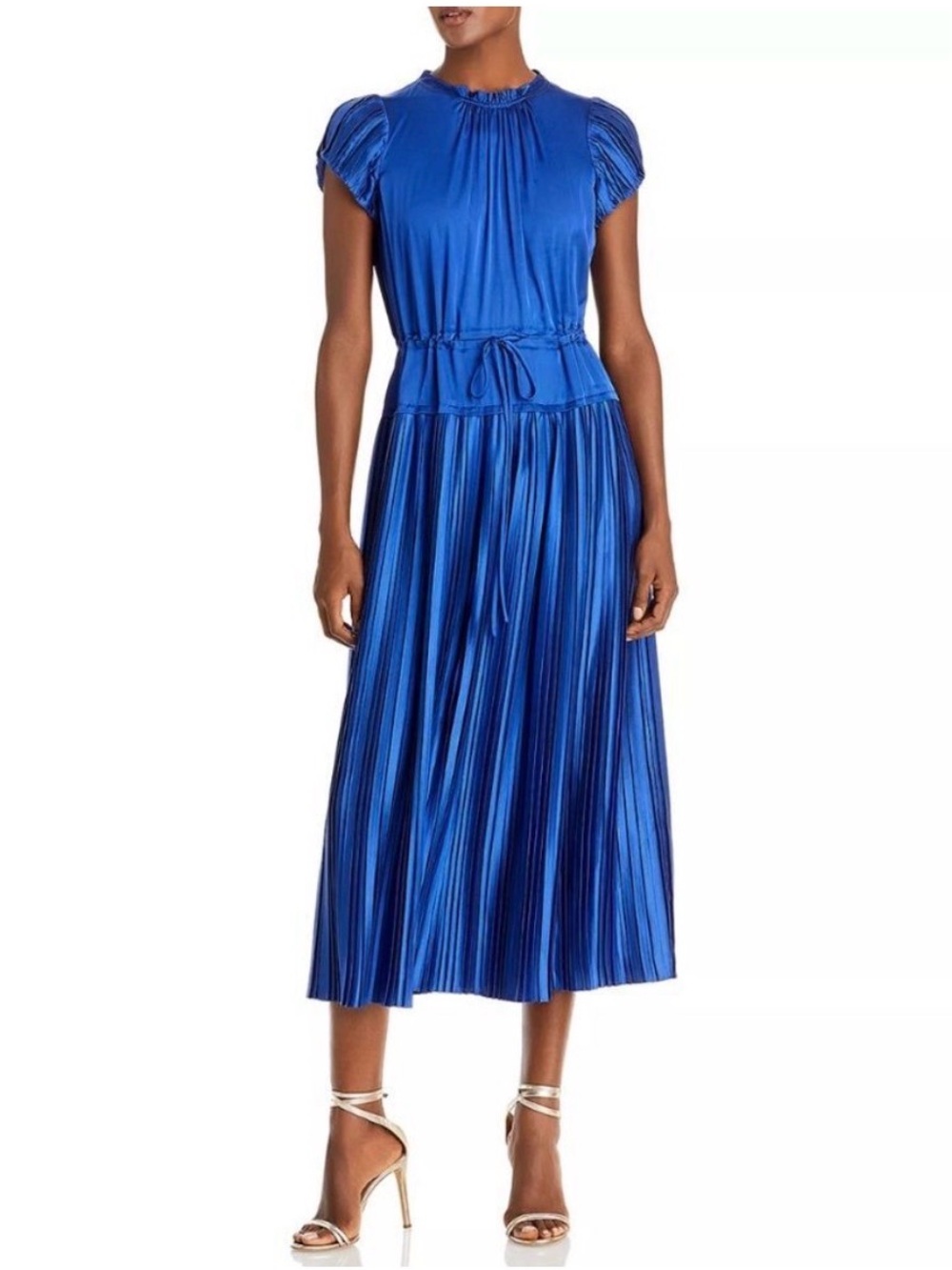 Rebecca Taylor Cobalt Blue Pleated Sleeve Dress NWT